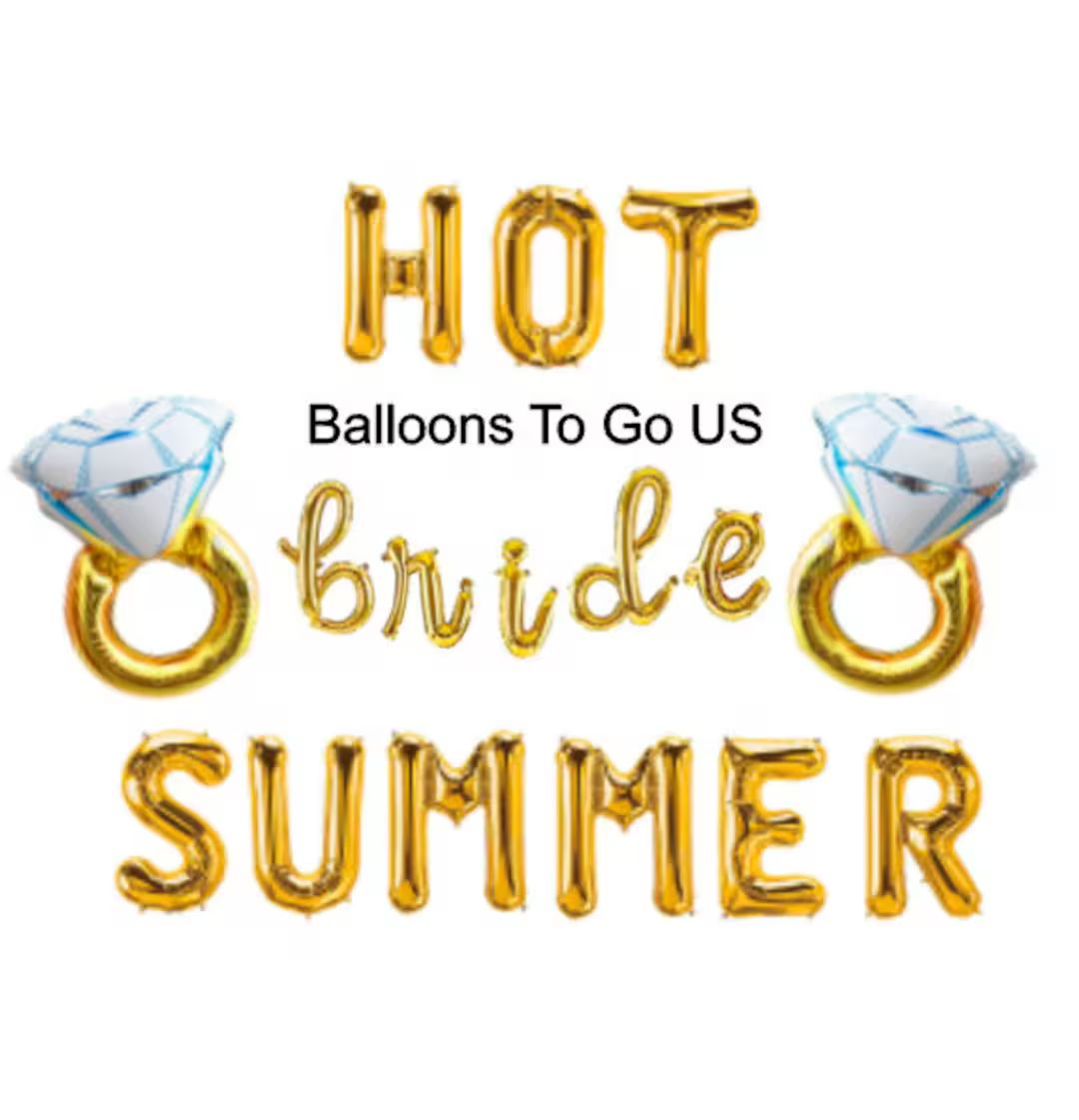 Script Hot Bride Summer Balloons Bachelorette Party Decor Bach Party Decorations Bachelorette Dec... | Etsy (US)