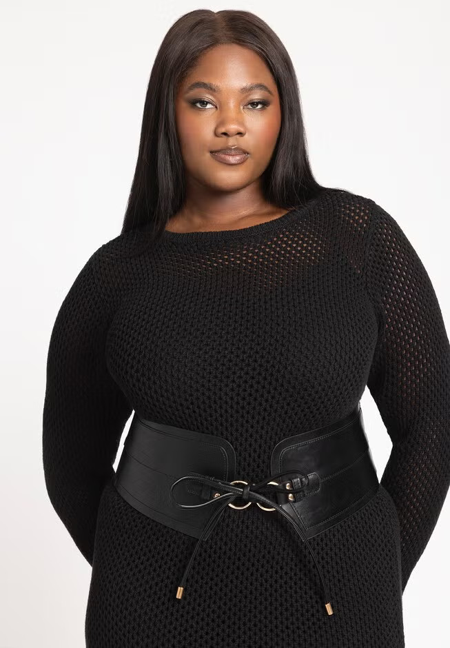 Tie Front Corset Belt | Eloquii