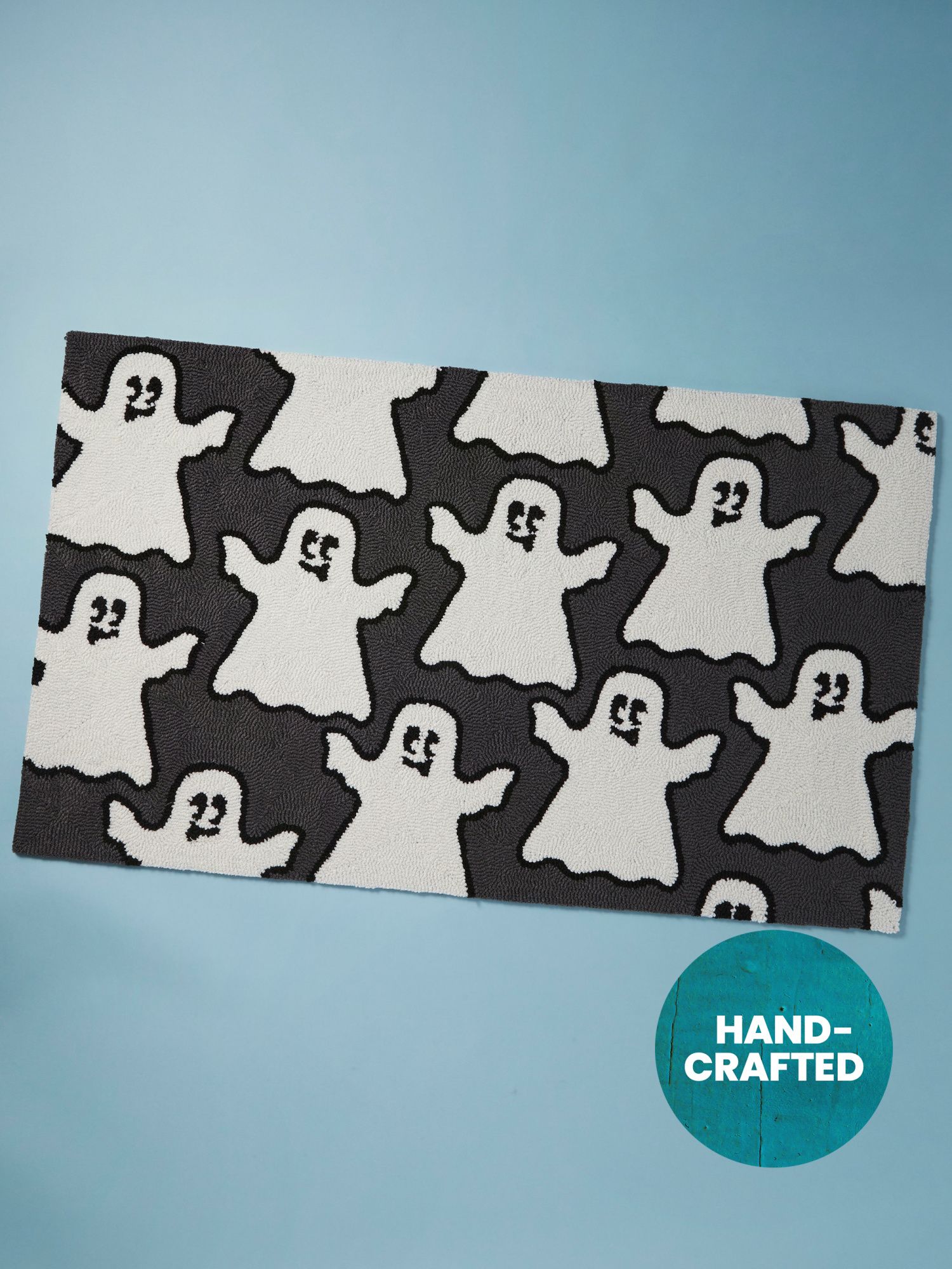 27x45 All Over Ghost Print Hooked Rug | HomeGoods