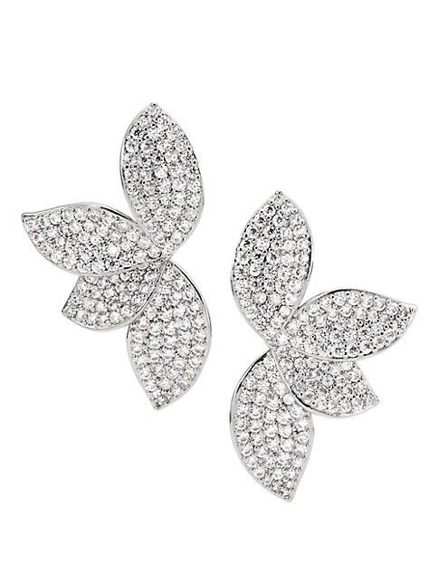 Alisa Sterling Silver & Cubic Zirconia Stud Earring | Saks Fifth Avenue