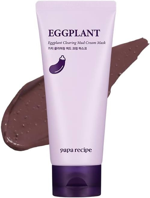 Papa Recipe Eggplant Mud Cream Mask, Hydrating Wash Off Pack, Pore Cleansing Exfoliator, Korean S... | Amazon (US)