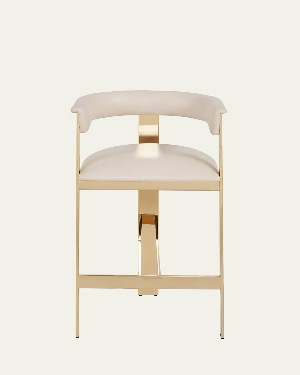 Darla Brass & Leather Counter Stool, 26 | Bergdorf Goodman
