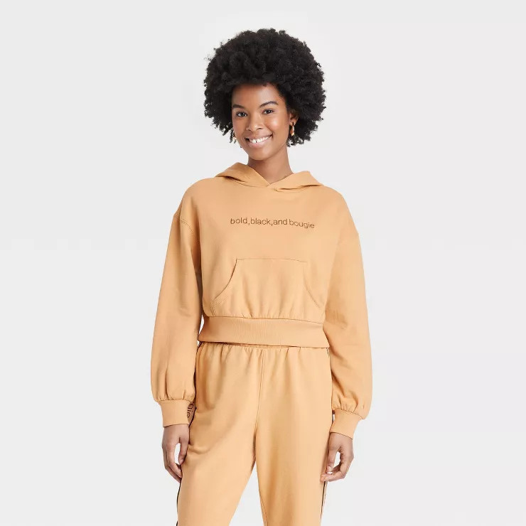 Black History Month Women's Bold, Black, Bougie Pullover Sweatshirt - Bronze | Target