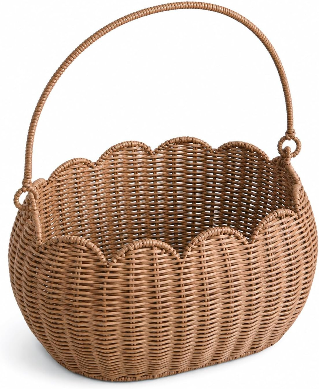 Large Wicker Picnic Basket, Handwoven Garden Harvest Basket for Gathering Vegetables Flowers Fruits, Woven Rattan Style Basket with Handles for Picnic Outdoor Storage Gardening Organization | Amazon (US)