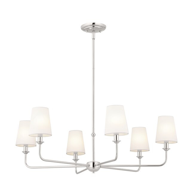 Kichler Pallas 6-Light Polished Nickel Traditional Dry Rated Chandelier | Lowe's