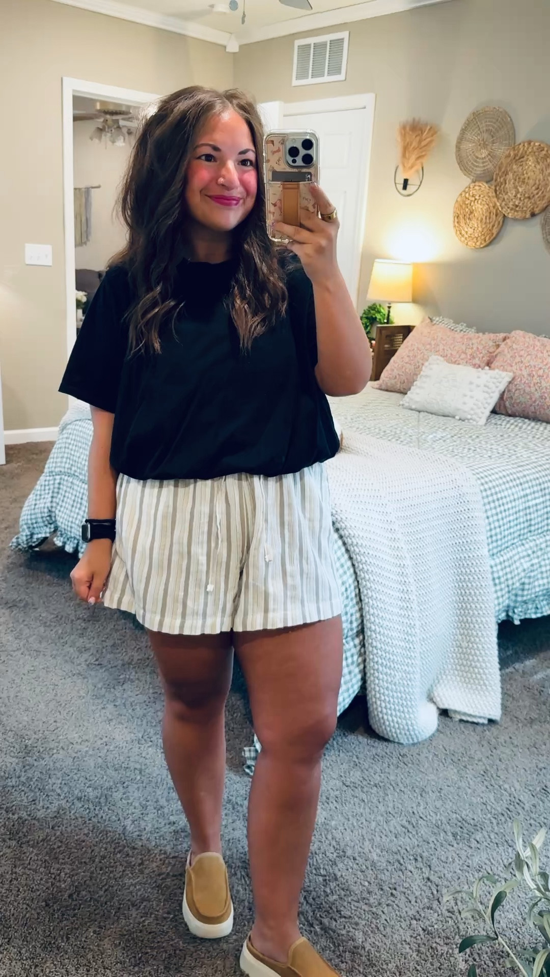 Keeping it simple with neutral tones 🤍 Love a casual summer outfit that feels effortless, comfortable, and easy to mix and match.

hey dudes: fit true to size // wearing a 5
shorts: fit true to size // wearing a large
bubble tee: fits true to size // wearing a large 

 #LTKootd #LTKMidsize