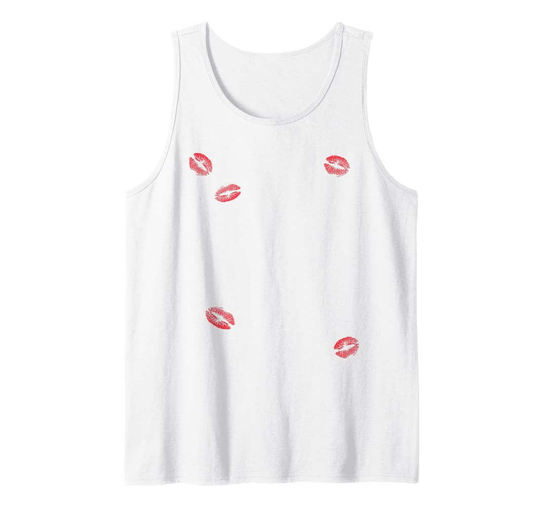 Kissed with Love: Playful and Flirty Lipstick Kisses Tank Top | Amazon (US)