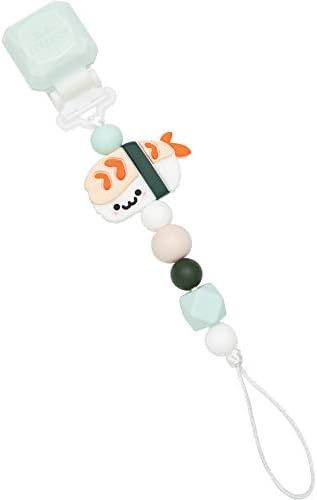 Loulou Lollipop Silicone Soothie Pacifier Clip Binky Holder for Newborn and Baby Girl and Boy - Darl | Amazon (US)