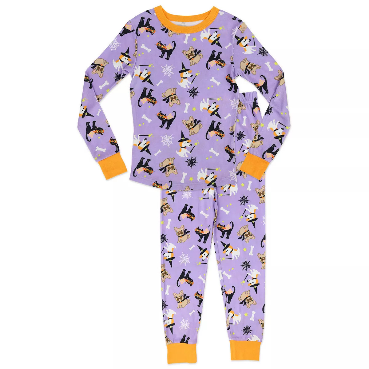 Girls 4-10 FREE 2 DREAM Halloween Cats And Dogs Top & Bottoms Pajama Set | Kohl's