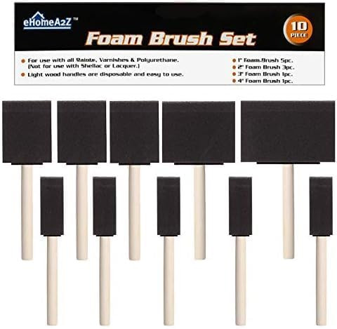 EHOMEA2Z Foam Paint Brushes Set - Versatile Sponge Brush Kit With Sturdy Wooden Handles - Ideal f... | Amazon (CA)