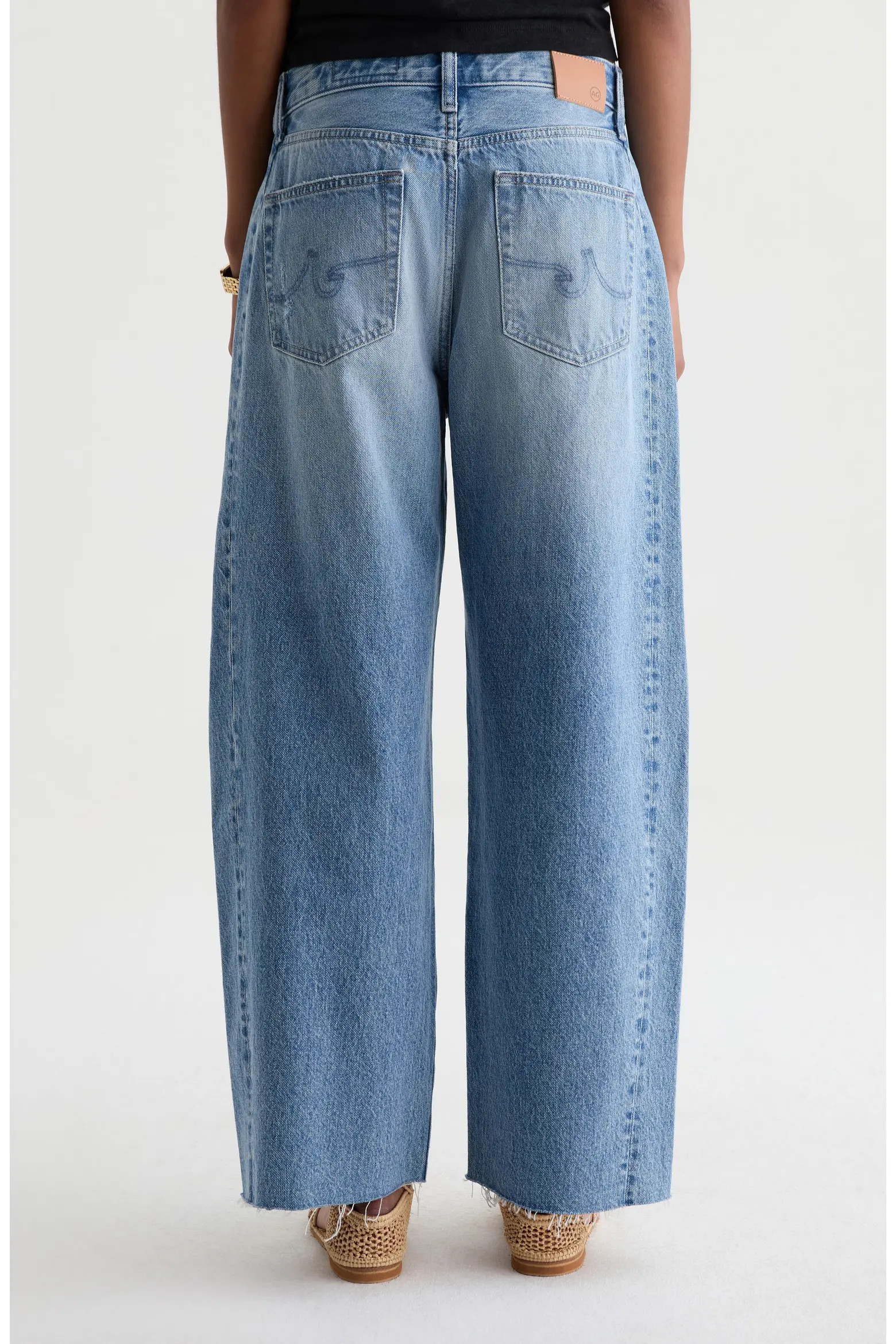 Hattie Raw Hem High Waist Crop Barrel Leg Jeans (Women) | Nordstrom | Nordstrom