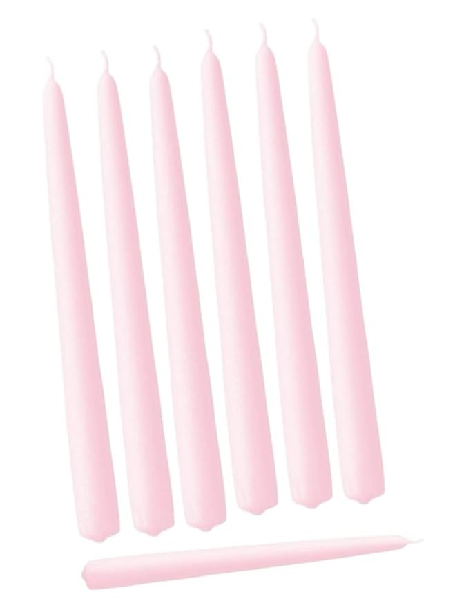 D'light Online Elegant Taper Premium Quality Candles Set of 12 (10 inch, Pink) | Amazon (US)
