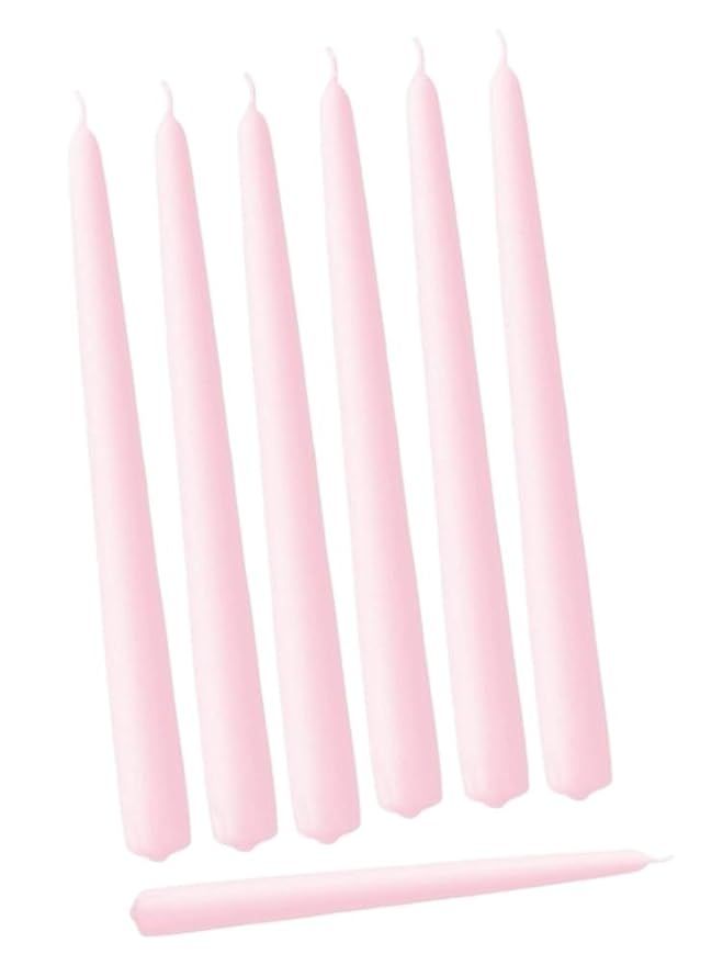 D'light Online Elegant Taper Premium Quality Candles Set of 12 (10 inch, Pink) | Amazon (US)