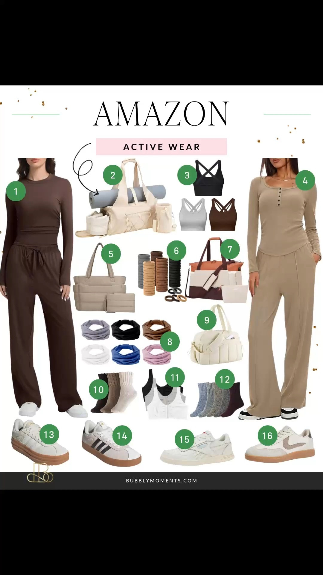 Ready to upgrade your athleisure game? 👟🔥 I have rounded up the absolute best Amazon activewear and lounge essentials that combine comfort, functionality, and high-end style. If you love the clean girl aesthetic, cozy monochromatic sets, and practical but chic accessories, you will want to add these to your cart immediately. This curated collection features premium-quality matching sets, ultra-soft loungewear, supportive sports bras, and the trendiest footwear to keep you moving in style.

What makes these Amazon fashion finds so incredible is their versatility. They are perfect for your morning hot girl walk, a high-intensity gym session, running errands around town, or lounging in style. We’ve also included the best aesthetic gym bags, travel totes, hair accessories, and cozy socks to complete your signature look effortlessly. 

Investing in high-quality, affordable basics makes getting dressed in the morning so much easier. These pieces offer the perfect blend of stretch, support, and style without breaking the bank. Mix and match the neutral tones to build your dream activewear capsule wardrobe!

Click the link to shop these exact items directly on my LTK page. Make sure to follow for daily Amazon fashion finds, budget-friendly style inspiration, and viral product reviews! ✨

#AmazonActivewear #AmazonFashion #AthleisureOOTD #AmazonFinds #GymOutfits #LoungeWearSet #HotGirlWalk #PilatesStyle #CleanGirlAesthetic #AmazonMustHaves #OOTD #FitnessFashion #TravelOutfits #CozyStyle #CasualChic #NeutralStyle #AmazonShopping #AestheticOutfits #SneakerHead #GymBagEssentials #LTKfinds #LTKsalealert #LTKfashion #TrendyOutfits #AffordableLuxury #WardrobeBasics #StyleInspo #ActiveLifestyle #CapsuleWardrobe #AmazonHaul

#LTKdayinmylife #LTKfitnessgoals #LTKootd