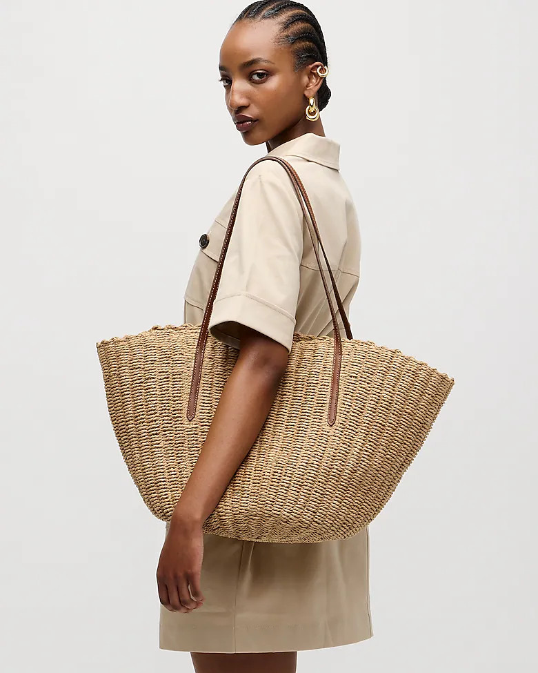 Como woven straw tote | J. Crew US