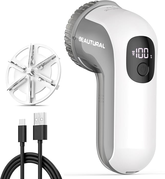 BEAUTURAL Fabric Shaver, Rechargeable Lint Remover, Electric Portable Sweater Defuzzer with 3 Spe... | Amazon (US)