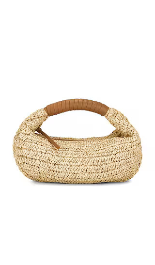 Julia Raffia Hobo Bag in Natural & Tan | Revolve Clothing (Global)