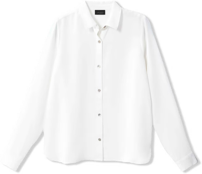 Wearever Easy-Care Satin Button-Front Shirt | J. Jill