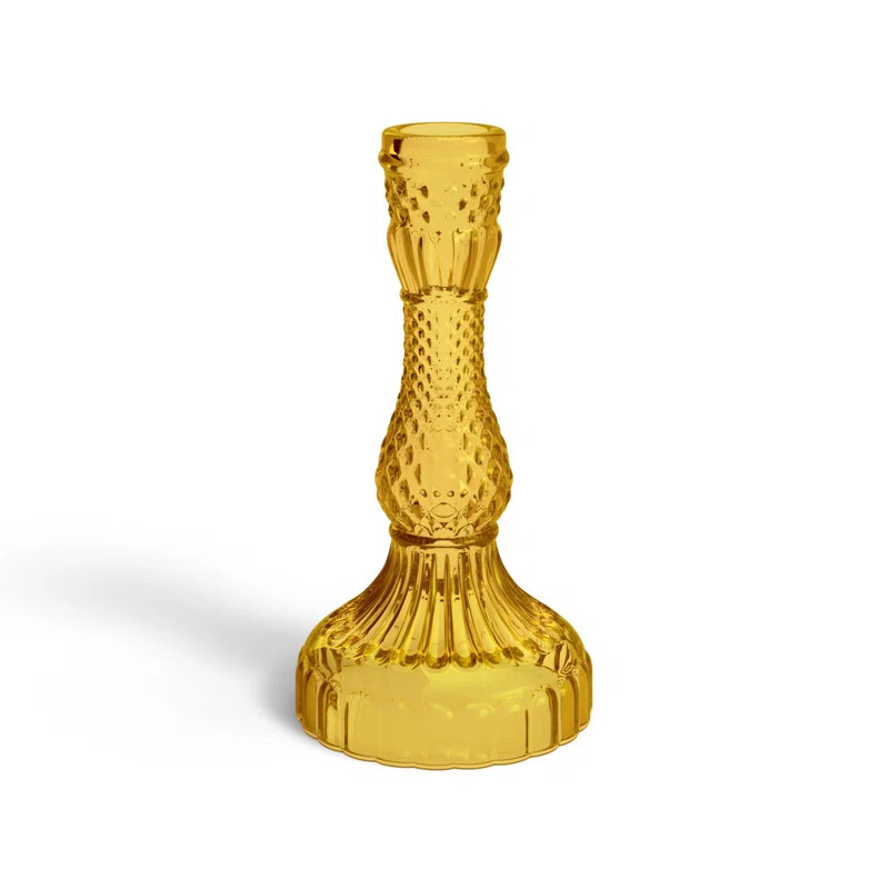 Samira 6.75'' H Glass Tabletop Candlestick | Wayfair North America