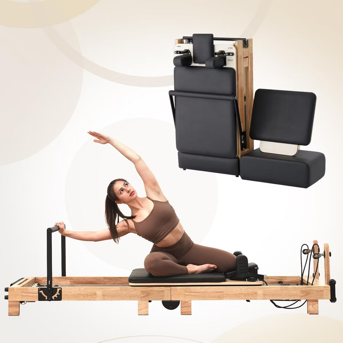 PAETA Pilates Reformer, Wooden Foldable Pilates Reformer Machine for Home and Studio, Pilates Mac... | Target