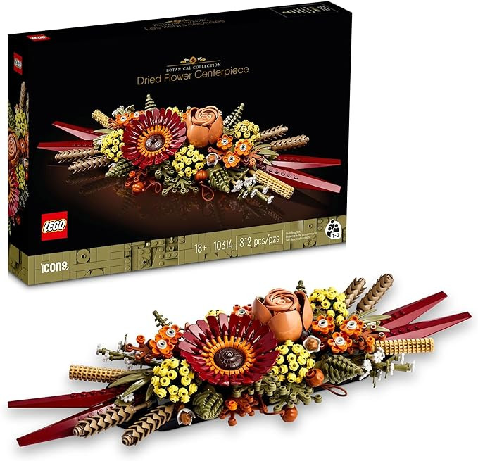 LEGO Icons Dried Flower Centerpiece Building Sets for Adults, Ages 18+ Years - Fall & Thanksgivin... | Amazon (US)
