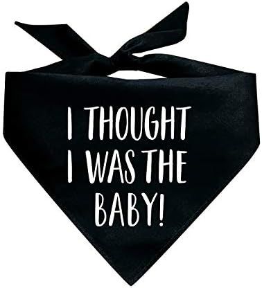 Tees & Tails I Thought I was The Baby Pregnancy Announcement Triangle Dog Bandana (Assorted Colors) | Amazon (US)