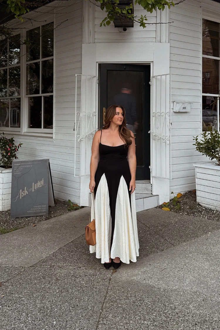 Trocadero Black and White Maxi Dress | Confête