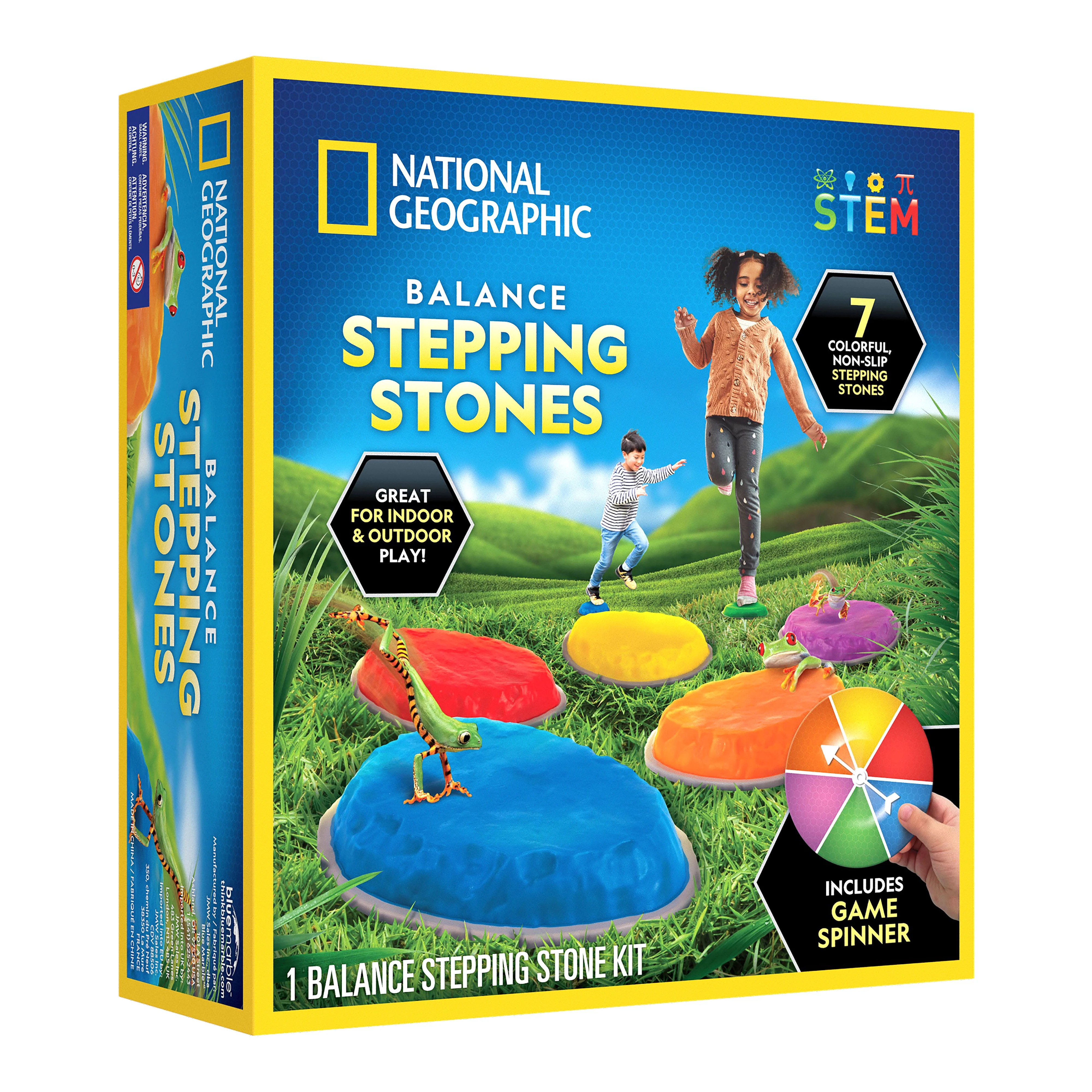 National Geographic Balance Stepping Stones for Indoor or Outdoor Play, Includes 7 Non-Slip Stepp... | Walmart (US)