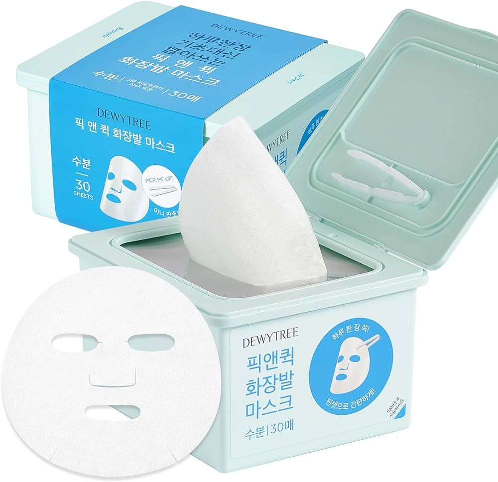 DEWYTREE Hyaluronic Acid Moisturizing Mask Sheet for Perfect Makeup, Dispenser Type Refreshing Aq... | Amazon (US)