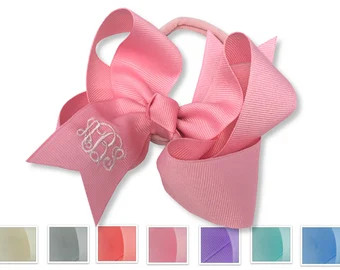 Monogrammed Baby Bow Headband Personalized Baby Shower Gift - Etsy | Etsy (US)