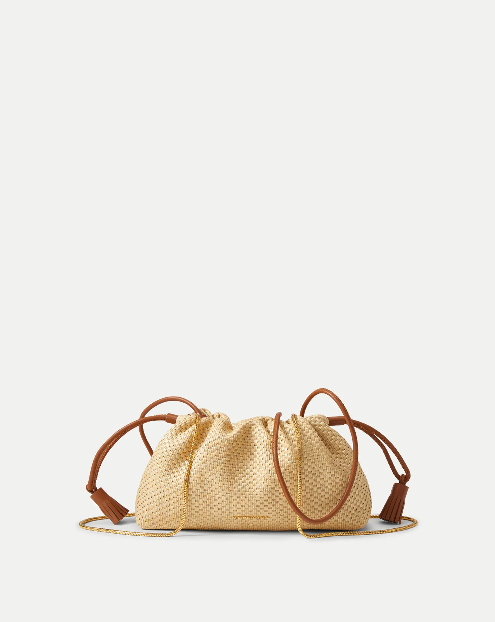 Small Veronica Beard Raffia Stash Bag in Hazelwood/Natural | Veronica Beard | Veronica Beard