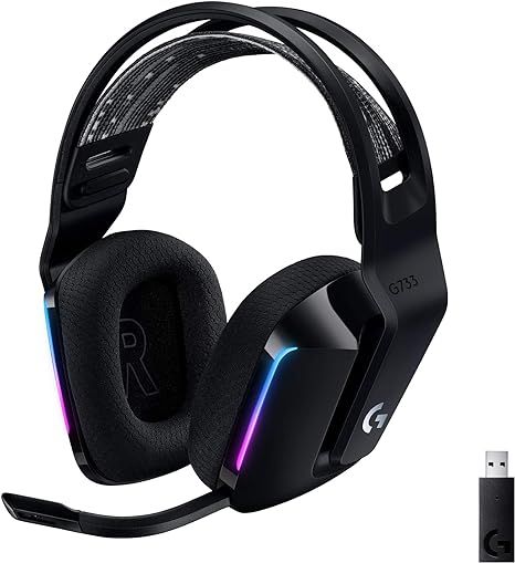Logitech G733 Lightspeed Wireless Gaming Headset with Suspension Headband, Lightsync RGB, Blue VO... | Amazon (US)