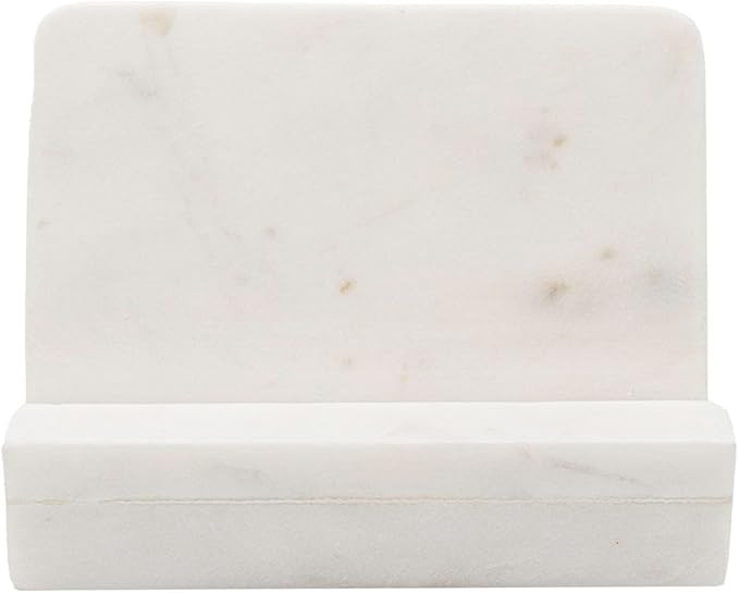 Foreside Home and Garden 7.75" x 8.5" Kendal White Marble Premium Kitchen Cook Book Holder w/ Foa... | Amazon (US)