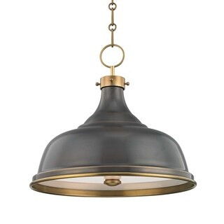 Hudson Valley METAL NO. 1 by Mark D. Sikes 3-light Aged Bronze Pendant, Antique Distressed Bronze... | Bed Bath & Beyond
