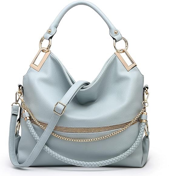 Dasein Fashion Hobo Bags for Women Purses Handbags Ladies PU Leather Shoulder Bag Satchel Rhinest... | Amazon (US)