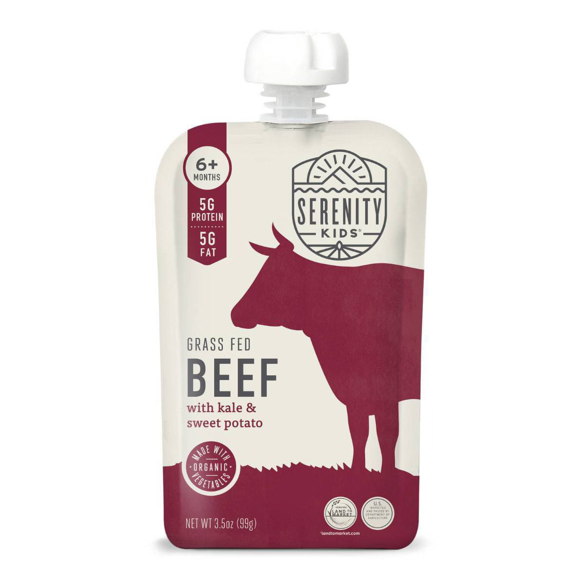 Serenity Kids Grass Fed Beef with Organic Kale & Sweet Potato Baby Meals - 3.5oz | Target