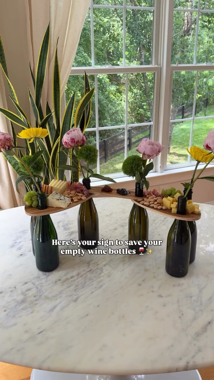 Wine Bottle Charcuterie Display 🍷🧀

For best results use bottles that are similar size & shape 🍾 I peeled off the labels and used soap and water to clean them 🫧

#hostinghack #hostingideas #wineaccessories #winegirl #charcuteriedisplay

#LTKHome