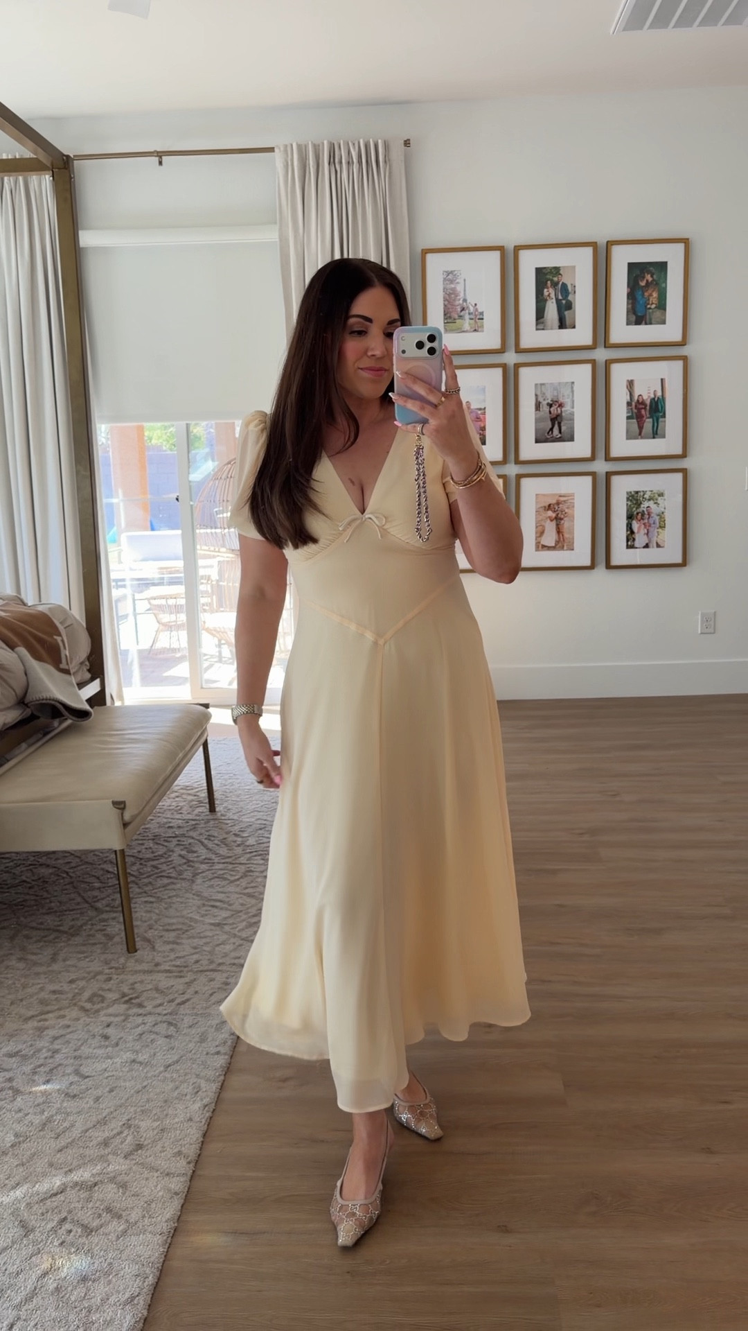 what i wore for spring family photos! in the size large in yellow dress. the fit is incredible! 

#LTKSeasonal #LTKMidsize