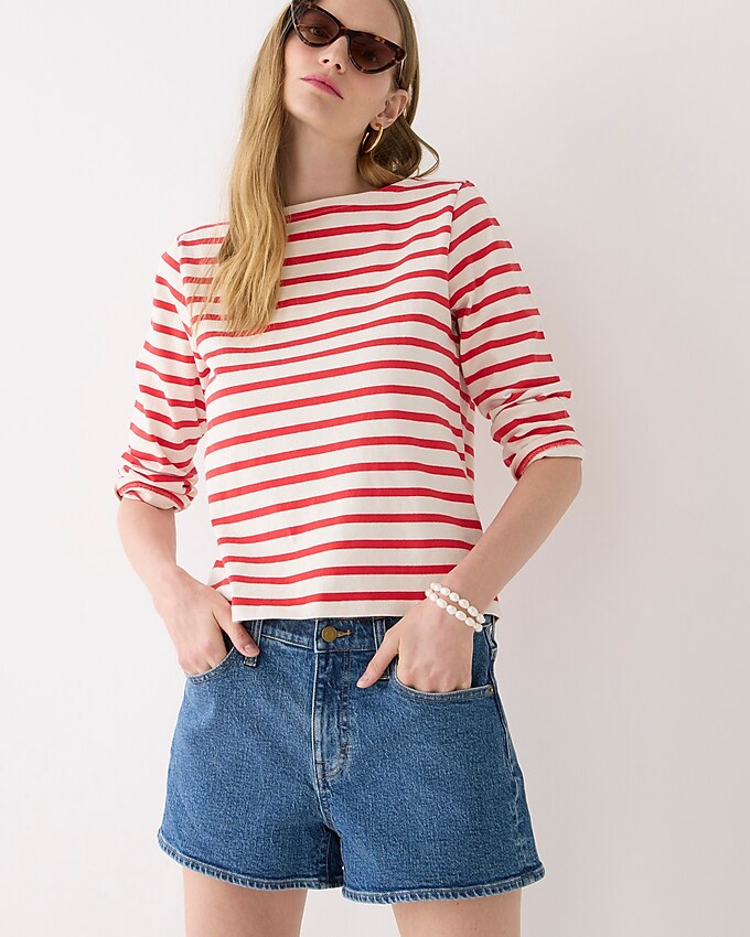 High-rise A-line denim short in ancient laurel wash | J. Crew US