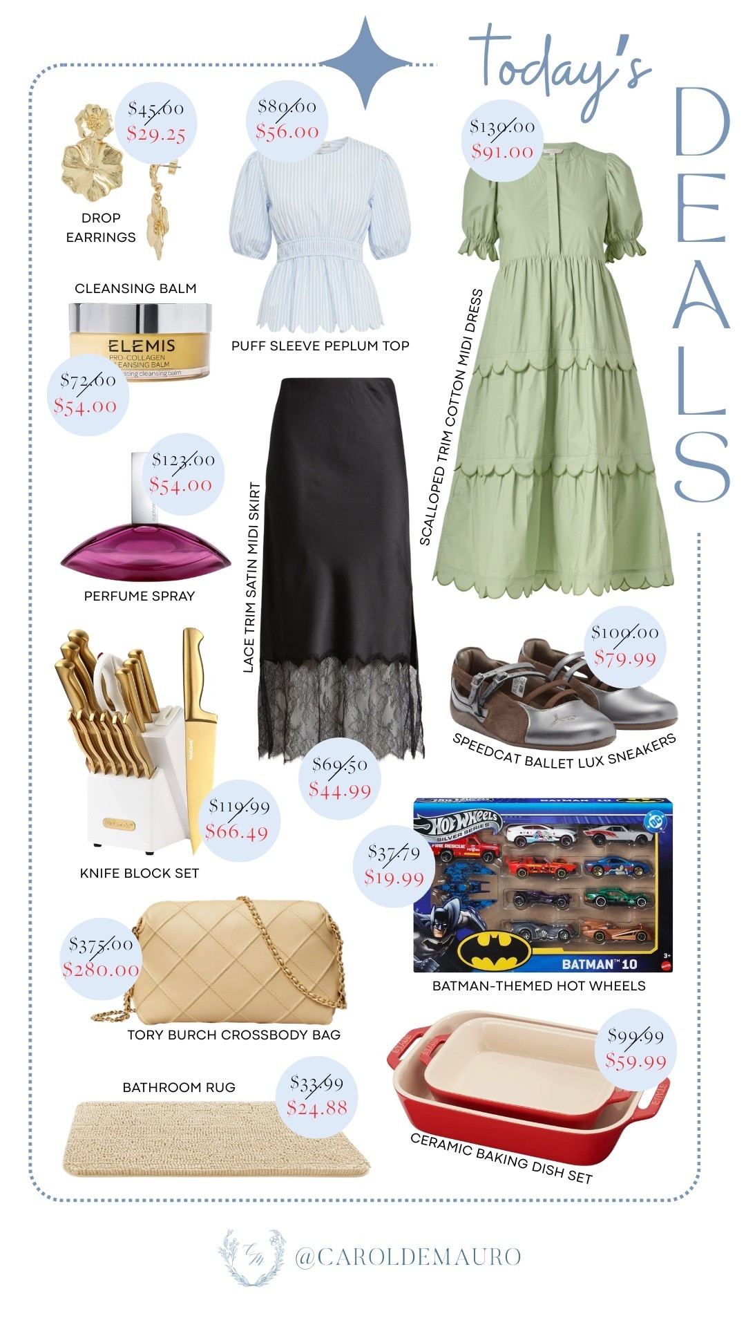 Today’s deals are packed with stylish steals and everyday essentials — from dreamy dresses and chic accessories to beauty favorites and must-have home finds. Whether you’re refreshing your wardrobe or upgrading your space, these limited-time savings are too good to miss.

sale picks, budget buys, puma speedcat, calvin klein, elemis, tory burch, hot wheels, staub

#LTKSaleAlert #LTKSeasonal #LTKHome