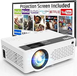TMY Projector 7500 Lumens with Projector Screen, 1080P Full HD Supported Portable Projector, Mini... | Amazon (US)