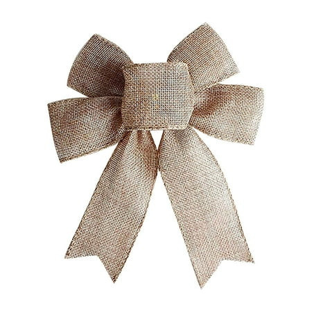 PPKVUFD Rustic Jute Bows Burlap Wreaths Bows Christmas Tree Topper for Wedding Holiday Birthday Party Decoration | Walmart (US)