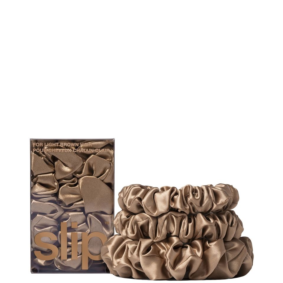 Slip Pure Silk Back To Basics Assorted Scrunchie Set - Light Brown | Cult Beauty