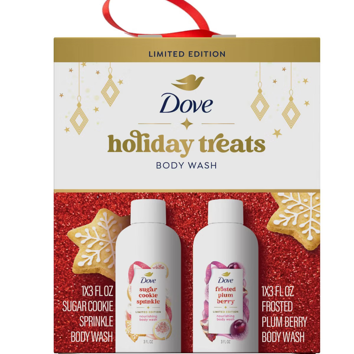 Dove Beauty Limited Edition Holiday Treat Mini Body Washes Giftpack - Sugar Cookie Sprinkle & Fro... | Target
