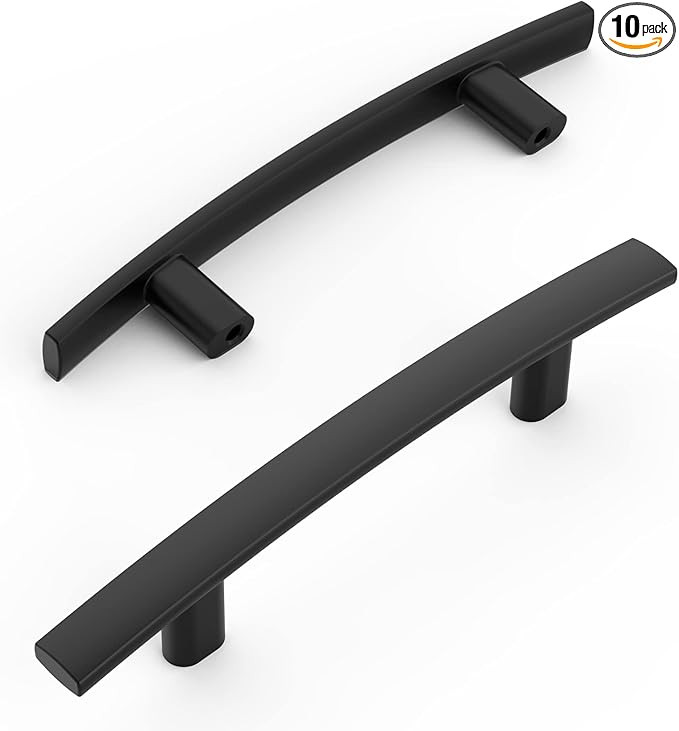 Amerdeco 10 Pack Matte Black 3 Inch(76mm) Hole Centers Kitchen Cabinet Pulls Hardware Kitchen Han... | Amazon (US)