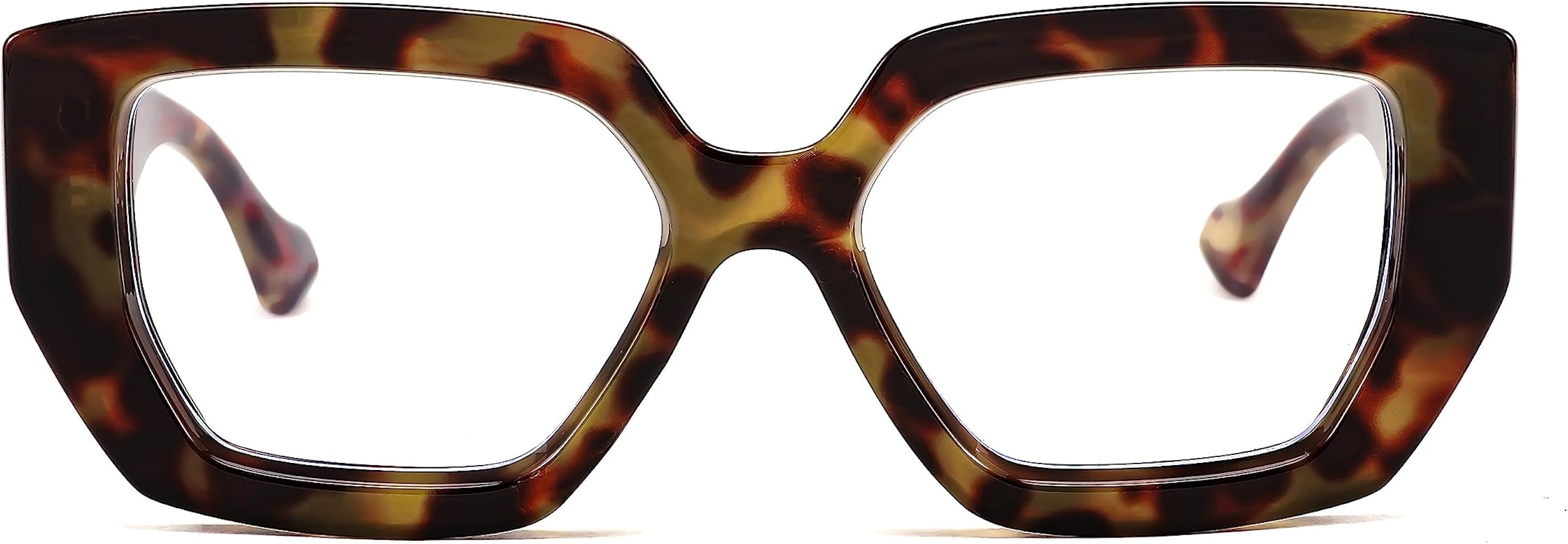 FEISEDY Blue Light Glasses for Women, Oversized Square Thick Frame, Computer Eyeglass Anti Eyestr... | Amazon (US)