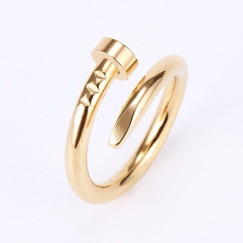 Nail Ring, Nail Bangel, Nail Jewelry, Titanium Steel Nail Ring, CZ Ring, Women’s Love Ring, Rin... | Etsy (CAD)