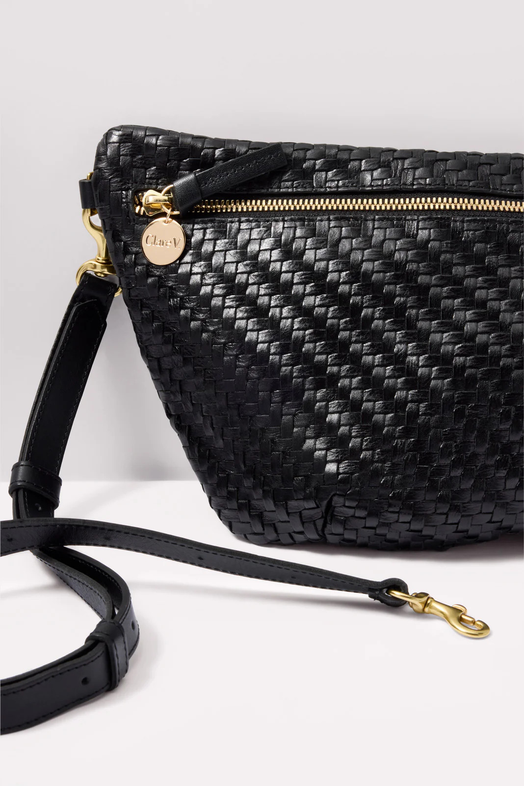 CLARE V. Women's Grande Fanny Bag, Black | Evereve