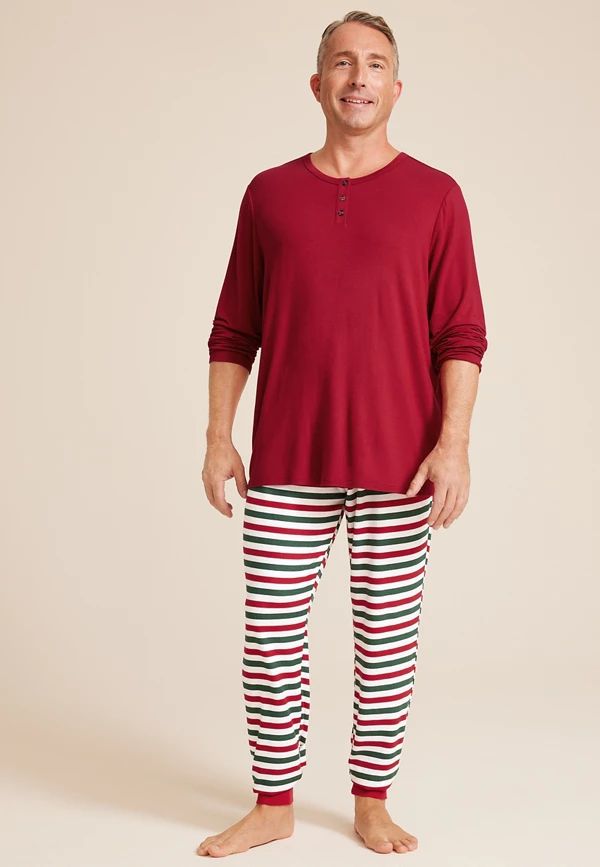 Mens Holiday Striped Family Pajamas | Maurices