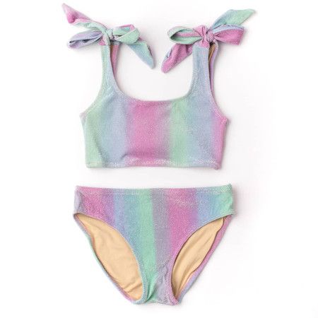 Ocean Ombre Girls Shimmer Bunny Tie Bikini 4-14 | Shade Critters